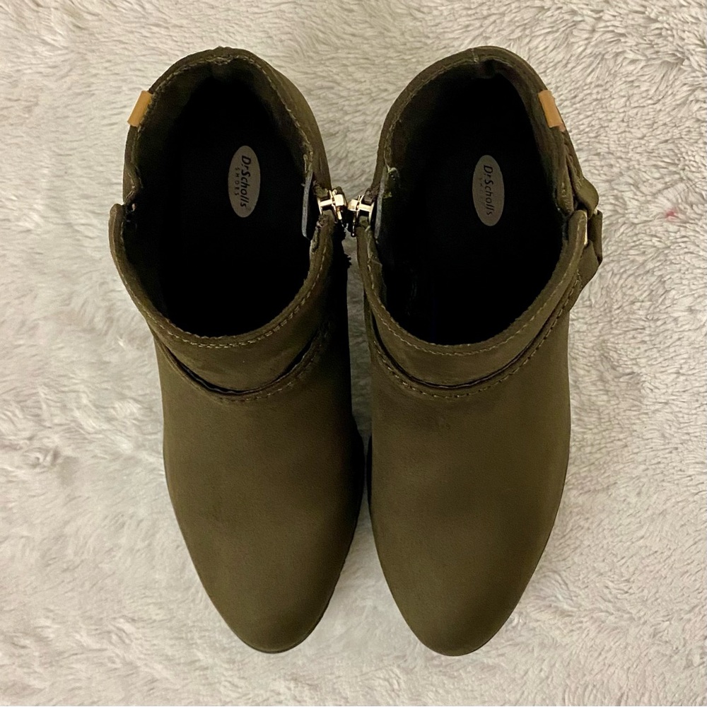Dr. Scholl’s Laney Lug Booties Women’s Size 7M Vegan Olive Green/Brown - Picture 6 of 12